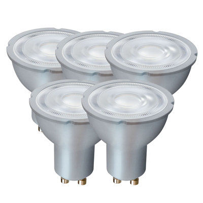 Harper Living 5 Watts Gu10 Led Bulb Spotlight Daylight Non-Dimmable, Pack Of 5 Silver