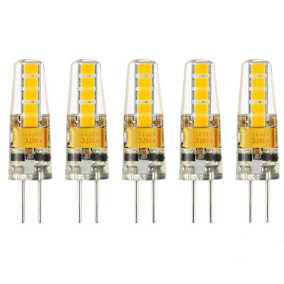 Harper Living 2 Watts G4 Led Bulb Clear Capsule Cool Non-Dimmable, Pack Of 5 White