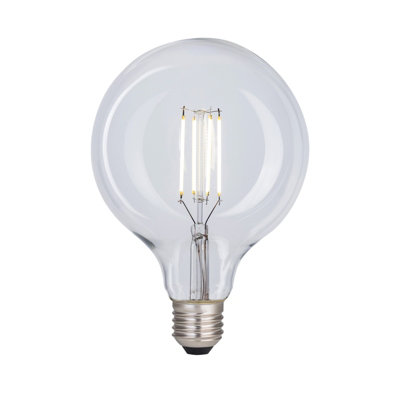Harper Living 8 Watts G125 E27 Led Bulb Clear Globe Cool White Dimmable from B&Q