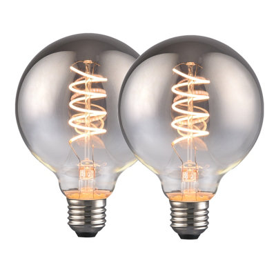 Harper Living 4 Watts G95 E27 Led Bulb Smoked Globe Warm White DimmablePack Of 2 from B&Q