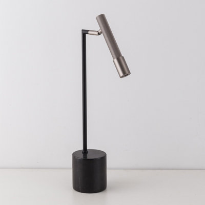 Harper Living Unisex Black Led Table Lamp W/ Marble Base Touch Dimmer & Adjustable Head In - Image 5