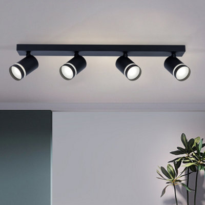 Harper Living Modern 4 Light Spot LightBlack from B&Q