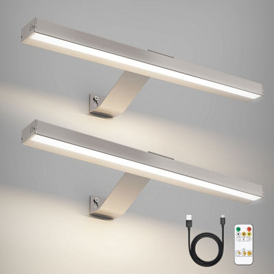Harper Living Light Packs Picture Brushed Nickel, Rechargeable Lamp Dimmable & 3 Colour Temps Size 2