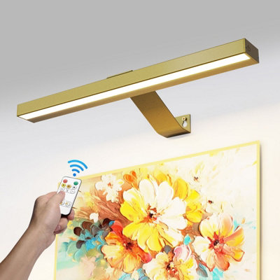 Harper Living Picture For Wall Rechargeable Wall Indoor, Dimmable & 3 Colour Temps Light/Gold