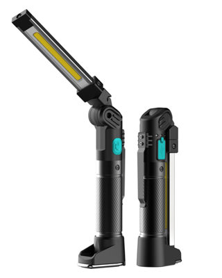 Koolite Light Rechargeable Led Work Battery Powered Inspection Lamp Rotating And Foldable Cob Modes Magnetic Size 5