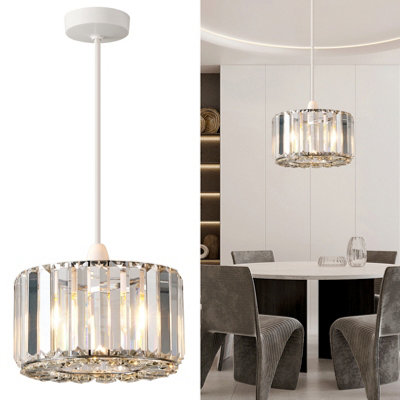 Harper Living Easy Fit Pendant Shade, Chrome Ceiling Shade With Diameter 23Cm - Modern Lampshade Light