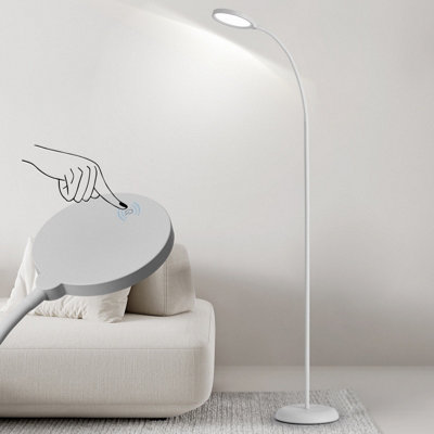 Harper Living White Floor Lamp Dimmable Led Lamps For Living Room, Colour Temps Standing Lamp With Touch Control Size 3