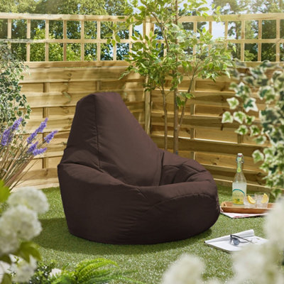 Beautiful Beanbags Adult Highback Beanbag For Indoors Or Outdoors Ready Filled Bean BagsBrown from B&Q