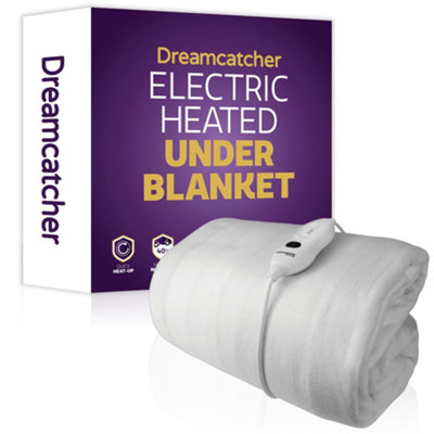 Dreamcatcher Single Electric Blanket Heated Fully Fitted Underblanket 193 X 91Cm 3 Heat SettingsMachine Washable from B&Q