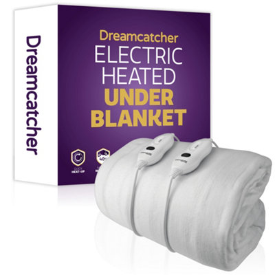 Dreamcatcher Double Size Electric Blanket Dual Control Heated Fitted Underblanket 193 X 137Cm 3 Heat SettingsMachine Washable from B&Q