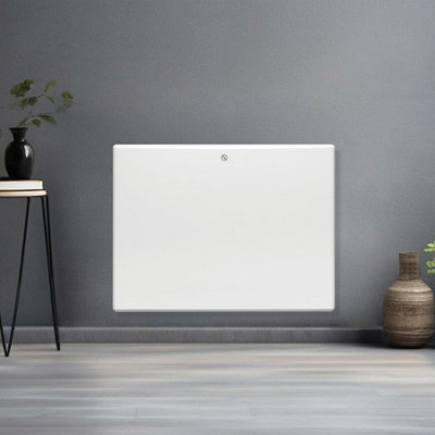 Futura 1000W Electric Panel Heater, Wall Mounted & Freestanding, White | 1000W panel heater with 12m² coverage, 5–35°C thermostat, wall or floor use, open-window detection and IP24 rating. - Image 7
