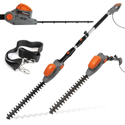 Terratek Unisex Orange 550W Hedge Trimmer Telescopic Electric Long Reach Extendable Pole Cutter In 2.5M - Image 4
