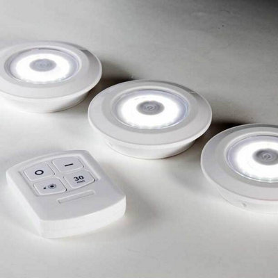 Set Of 4 Wireless Remote-Controlled Touch Led Lights For Bright Illumination