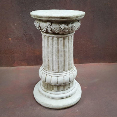  - Small Regency Plinth Fruit Detail Statuary Pedestal