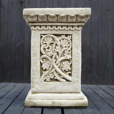 Spa White 'Acanthus Plinth' Square Statuary Pedestal Large