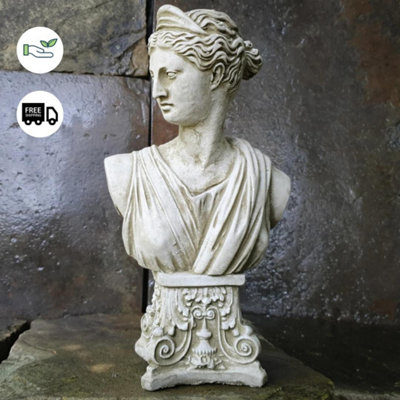 Spa Athena' Greek Goddess Bust Garden Ornament from B&Q