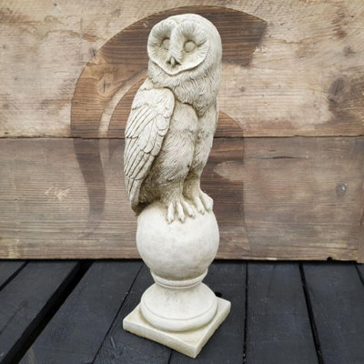 Spa Stone Cast 'barn Owl A' Ornament Gatepost Flf24 from B&Q