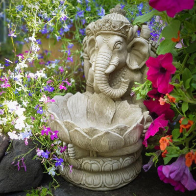 Spa Stone Cast Ganesh Bird Feeder Ef22 from B&Q