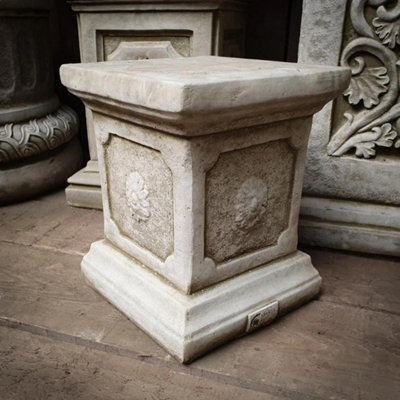 Spa White Decorative Square Plinth Pedestal Small