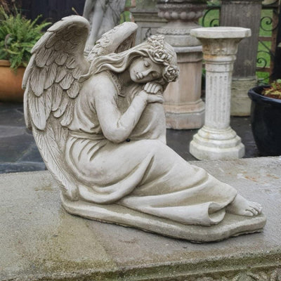 Sparta Resting Angel Stone Garden Ornaments from B&Q