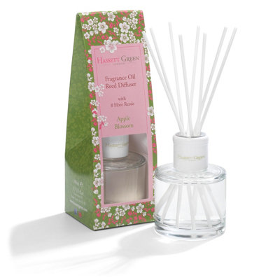 Hassett Green LondonApple BlossomFragrance Oil Reed Diffuser100Ml Glass Bottle With 8 Fibre Reeds from B&Q