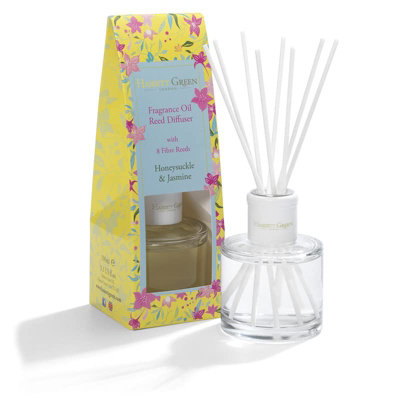 Hassett Green LondonHoneysuckle & JasmineFragrance Oil Reed Diffuser100Ml Glass Bottle With 8 Fibre Reeds from B&Q