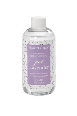 B&Q - Hassett Green LondonJust LavenderFragrance Oil Reed Diffuser RefillLarger Size 250Ml Bottle