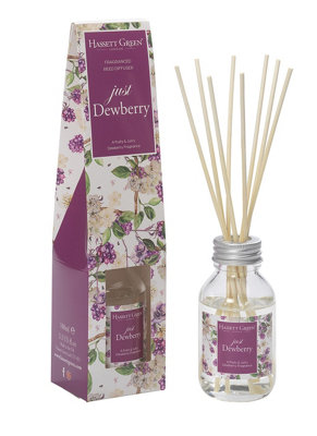 Hassett Green LondonJust Dewberry Fragrance Oil Reed Diffuser 100MlLong Lasting Home Indoor Fragrance With 8 Rattan Reeds