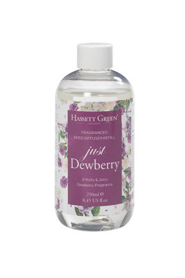 B&Q - Hassett Green LondonJust DewberryFragrance Oil Reed Diffuser RefillLarger Size 250Ml Bottle
