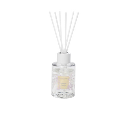Hassett London - Vanilla - Scented Fragrance Oil Reed Diffuser With 6 Thick Fibre Sticks - Large Size 200Ml Green/Lavender