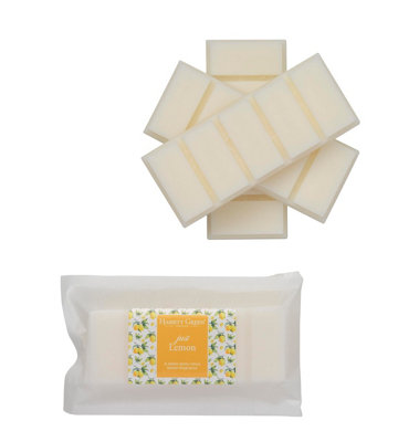 B&Q - Hassett Green LondonJust Lemon Wax Melts3 X 55G Snap BarsSoy-Free & Paraffin-FreeHandmade In The Uk