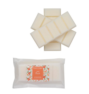 B&Q - Hassett Green LondonJust Peach Wax Melts3 X 55G Snap BarsSoy-Free & Paraffin-FreeHandmade In The Uk