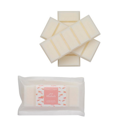 B&Q - Hassett Green LondonJust Rhubarb Wax Melts3 X 55G Snap BarsSoy-Free & Paraffin-FreeHandmade In The Uk