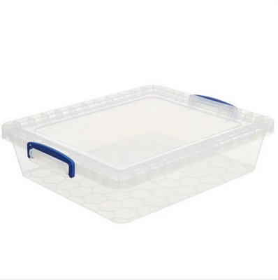 Really Useful Box Nest & Stack 10.5 Litre Clear Plastic Storage Box from B&Q
