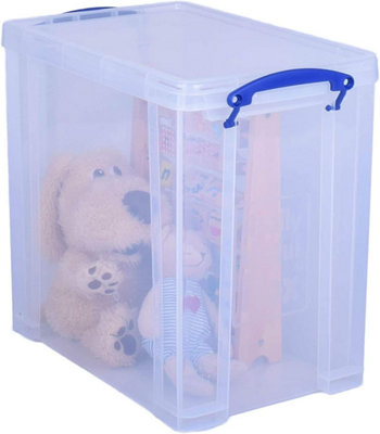 B&Q -  Box Plastic Storage 25 Litre Clear