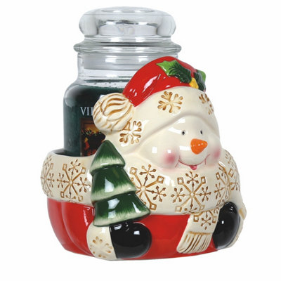  - Aroma Jar Candle Holder: Snowman