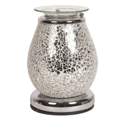 B&Q -  Electric Touch Wax Melter 17CmSilver Jupiter Mosaic