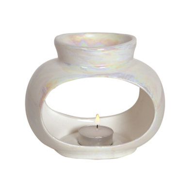 Aroma Oval Lustre Wax Melt Burner from B&Q