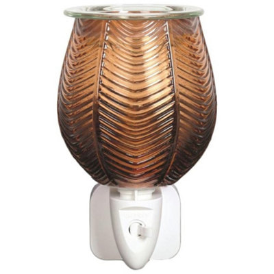Aroma Wax Melt Burner Plug InRibbed Amber Lustre from B&Q