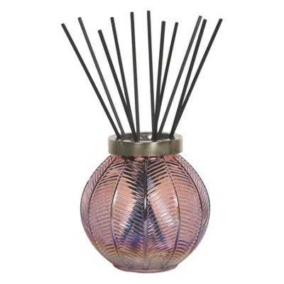 Aroma Lustre Glass Large Reed Diffuser Pink from B&Q
