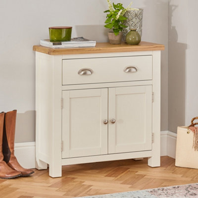 The Furniture Market Cotswold Cream Painted 2 Door 1 Drawer Small Sideboard from B&Q