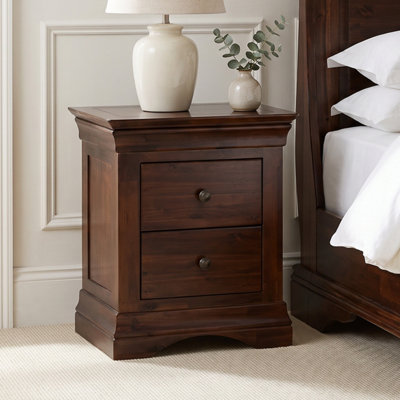 The Furniture Market French Hardwood 2 Drawer Bedside