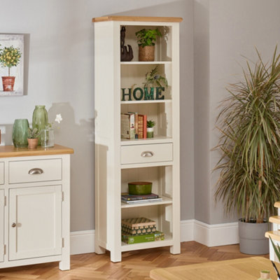 The Furniture Market Cotswold Cream Painted Tall Narrow Bookcase from B&Q