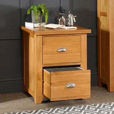 The Furniture Market Cheshire Oak 2 Drawer Filing Cabinet from B&Q