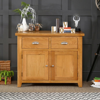 The Furniture Market Cheshire Oak Medium 2 Drawer 2 Door Sideboard from B&Q