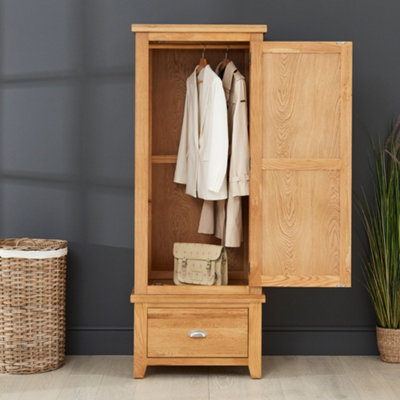 The Furniture Market Cheshire Oak Single 1 Door Wardrobe With Drawer from B&Q
