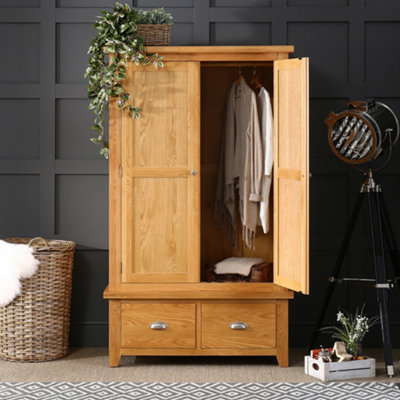 The Furniture Market Cheshire Oak Double 2 Door Wardrobe With 2 Drawers from B&Q