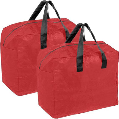 Ram Online Ram 2 X Red Large Christmas Tree Decoration Baubles Tinsel Storage Decoration Bags from B&Q