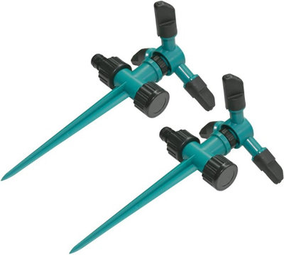 Armo® Armo 360 Degree Automatic Rotating Sprinker Pack Of 2 Garden Watering Irrigation Sprinkler from B&Q