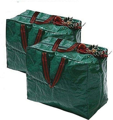 Ram Online Ram 2 X Large Christmas Decoration Storage Bags Tinsel Baubles Xmas Decor Zipped Storage Bags from B&Q